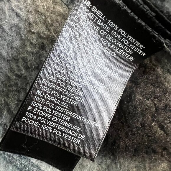 The‎ North Face Gray Crescent Plush Fleece Full  Jacket Size Medium - Picture 3 of 8